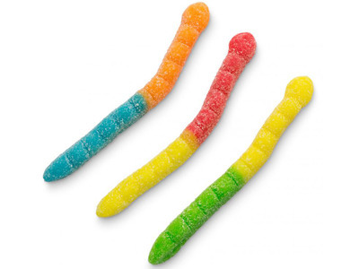 Sour Neon Gummi Worms 4/4.5lb